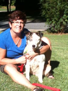 Cathy Miller Saye and her deaf dog Felix